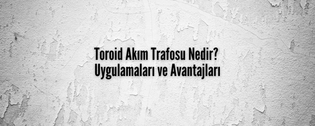 Toroid Akım Trafosu Nedir