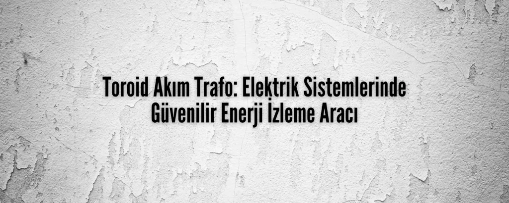 Toroid Akım Trafosu