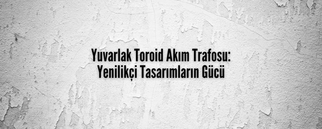Yuvarlak Toroid Akım Trafosu