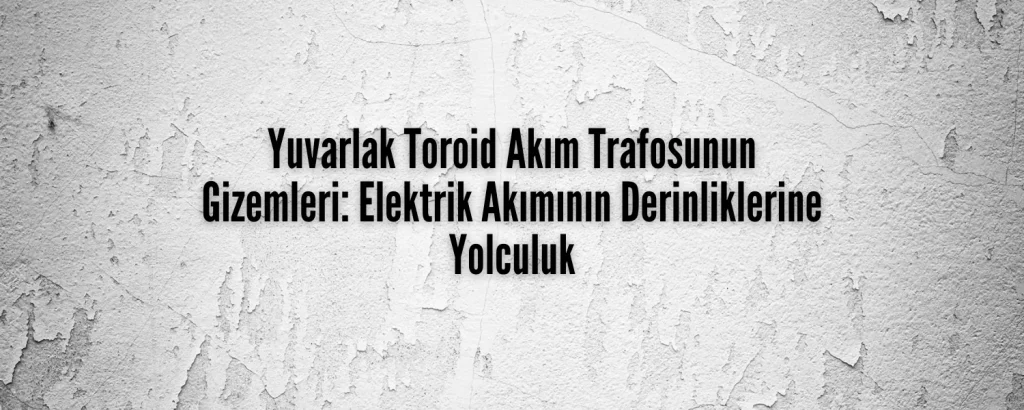 yuvarlak toroid akım trafosu