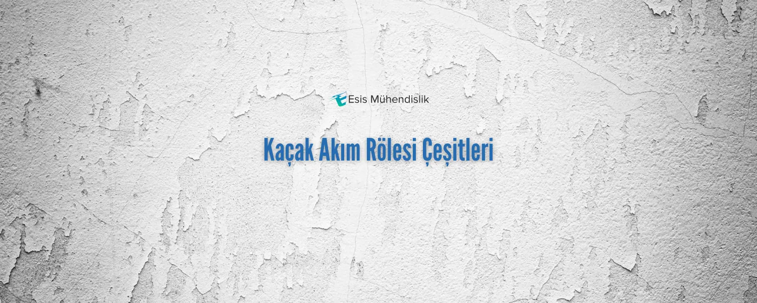 Kaçak Akım Rölesi Çeşitleri
