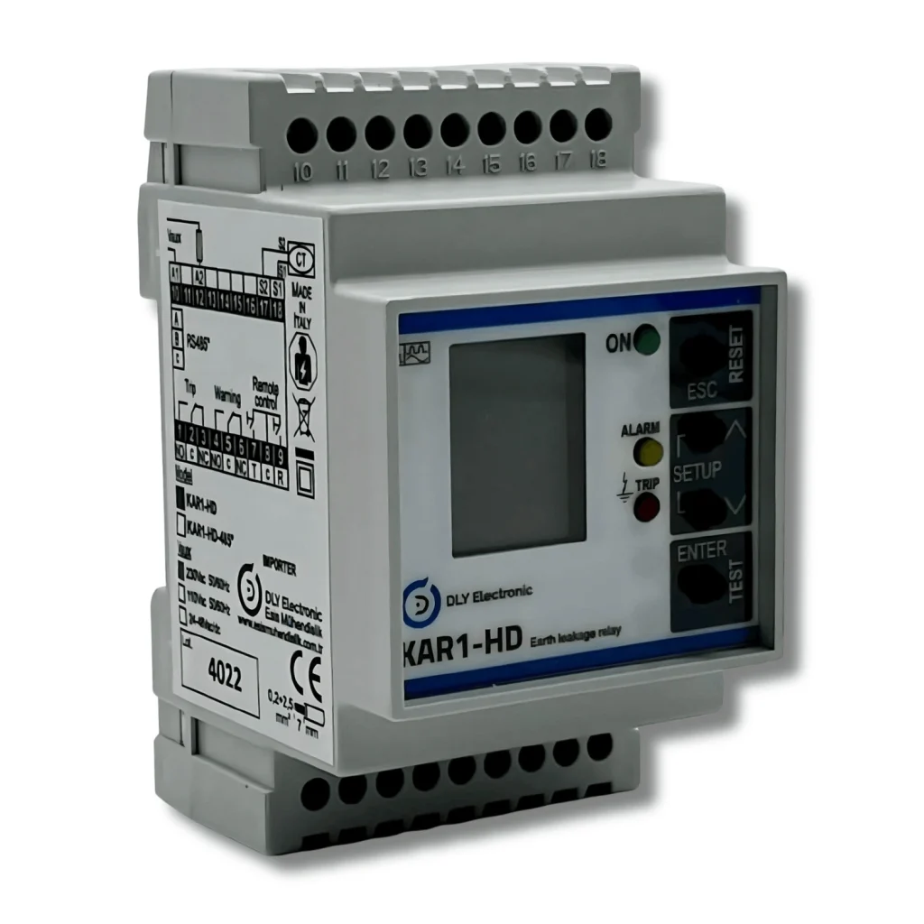 DLY KAR1-HD-300 A Tipi Dijital Harmonik Filtreli Kaçak Akım Röleleri