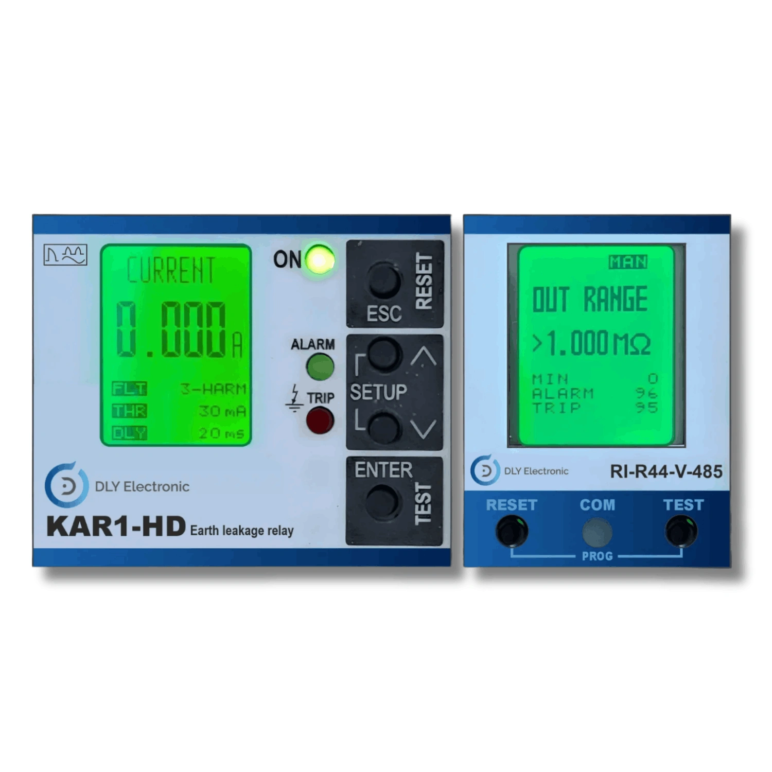 KAR1-HD+RI-R44-V Kaçak Akım Rölesi ve İzolasyon Koruma Rölesi